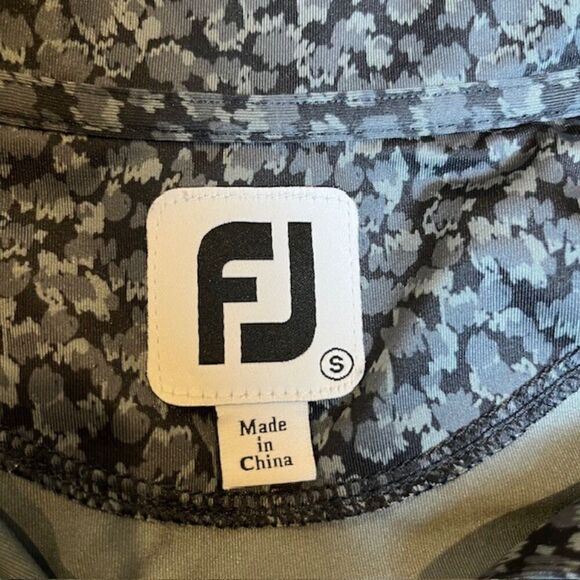FootJoy FJ Golf Polo Black Gray Geometric with Lighthouse Performance Size Small - Picture 6 of 10